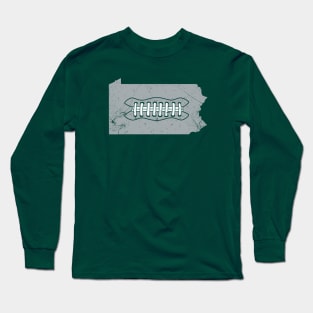 PA Football - White/Green Long Sleeve T-Shirt